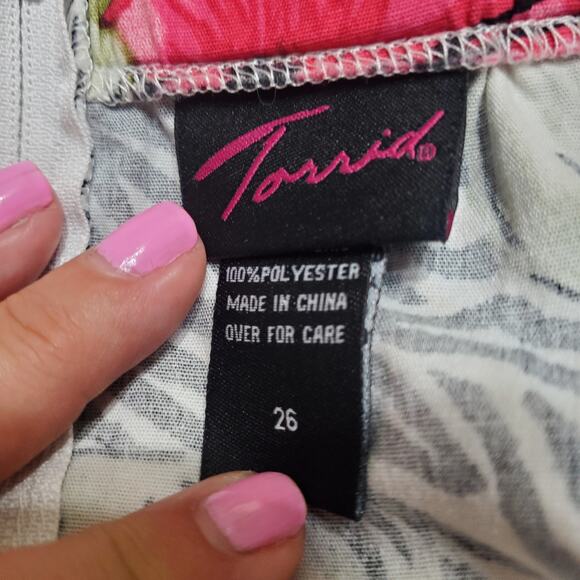 Torrid Strapless Dress Floral Print Animal Print Mini Party Summer Cocktail 26 - Picture 6 of 7